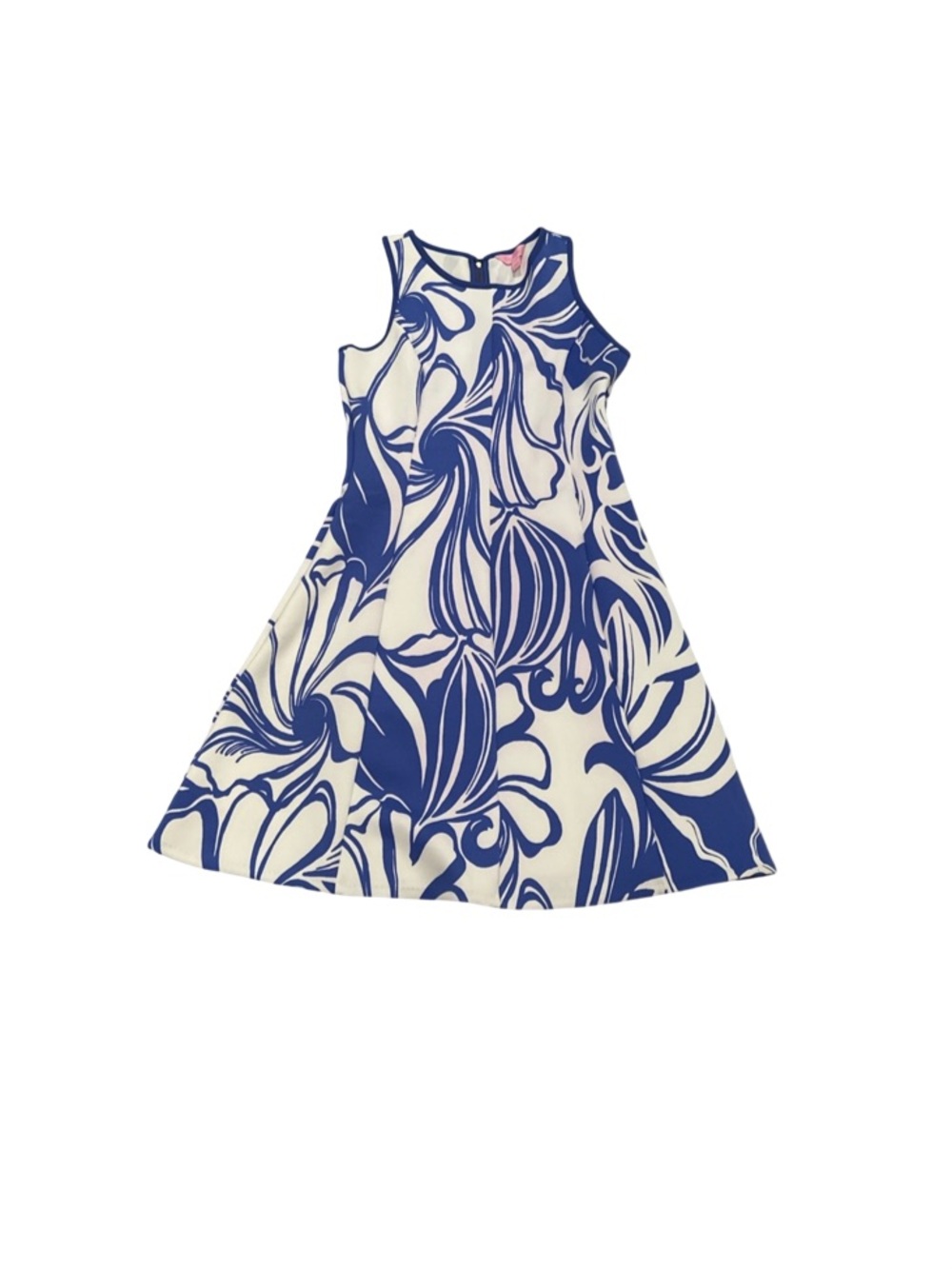 Lilly Pulitzer Blue, Light Pink/White Abstract Fit Flare Dress Size M